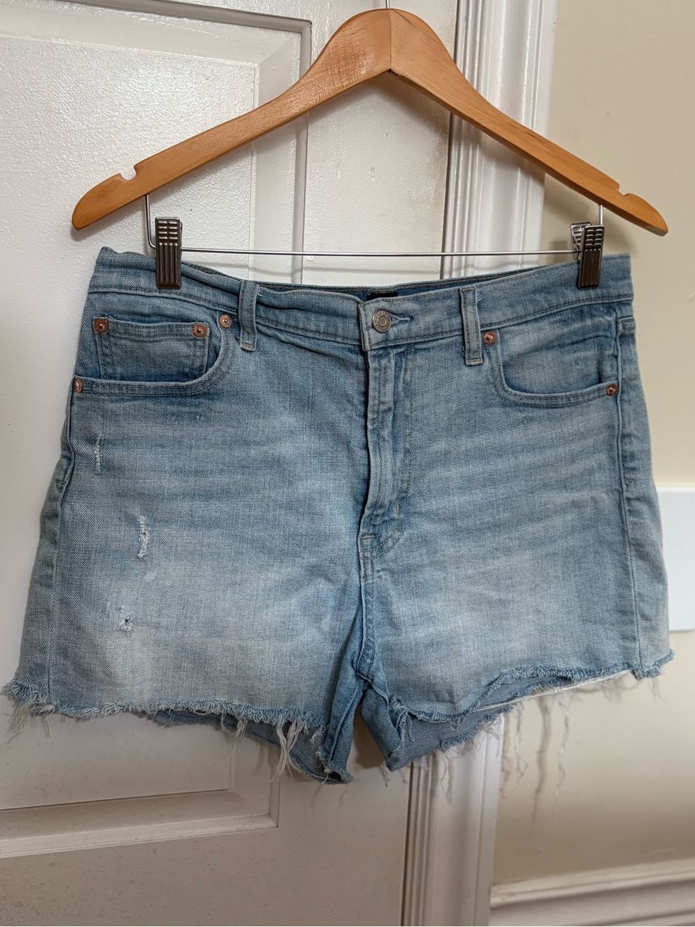 GAP Light Blue Denim Cutoff Shorts (30)